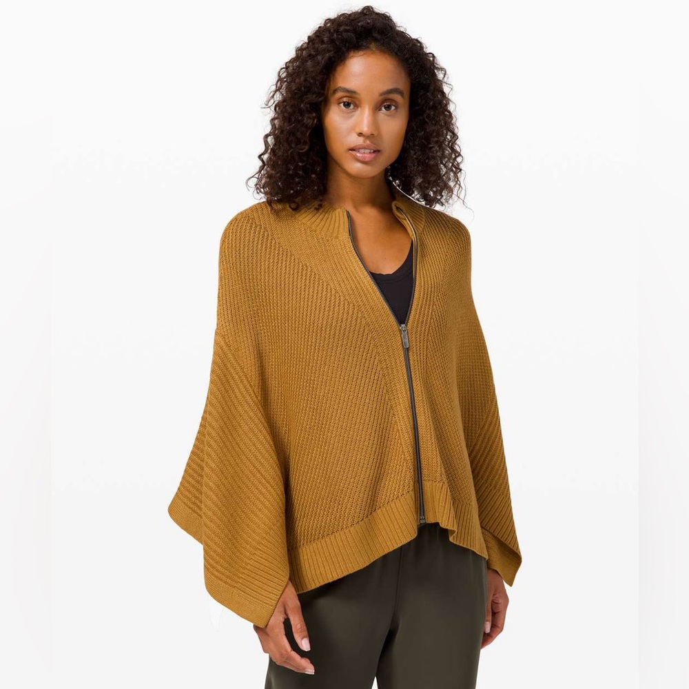 NWOT Lululemon Softer Still Wrap Sweater Brown Size M/L - Picture 3 of 16